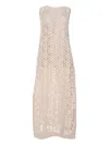Alohas Arum Lace Midi Dress In Neutrals