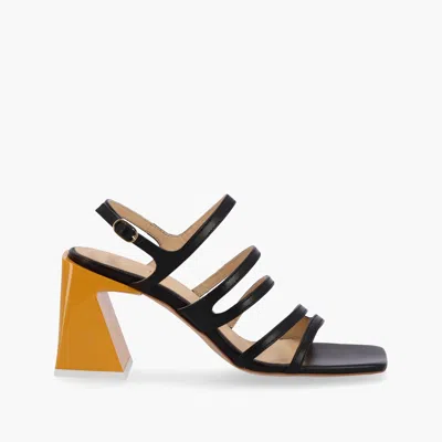 Alohas Aubrey Leather Sandals In Black