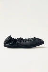 Alohas Aureline Leather Sporty Ballet Flat In Black, Women's At Urban Outfitters