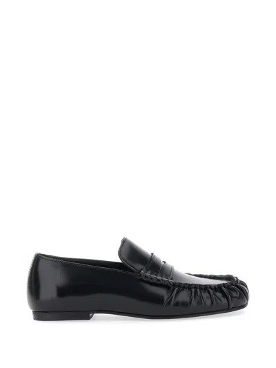 Alohas Aven Leather Loafers In Black