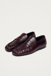 Alohas Aven Leather Loafers In Rift Burgundy, Women's At Urban Outfitters