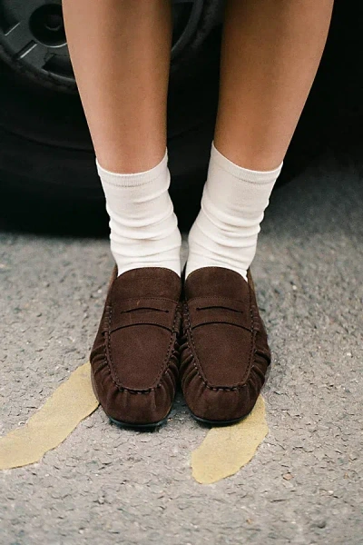 Alohas Aven Suede Loafers In Brown
