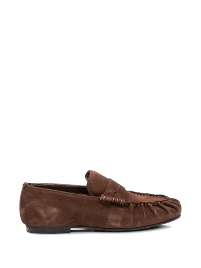 Alohas Aven Suede Loafers In Brown