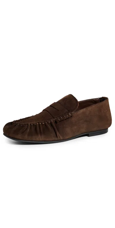 Alohas Aven Square-toe Loafers In Brown