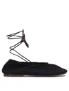 Alohas Rosemary Crochet Ballerinas With Ankle Ties In Black