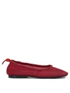 Alohas Gill Mesh Red Leather Ballet Flats In Red