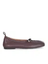Alohas Rosalind Leather Bow Ballet Flats In Red