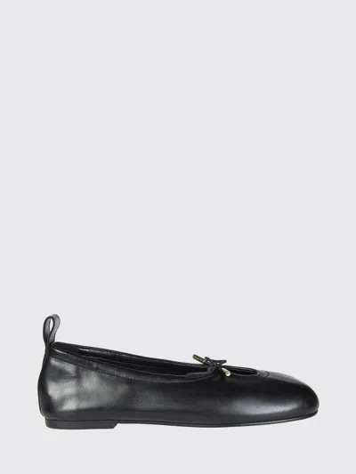 Alohas Mini Bow Pull-tab Flat Shoes With 1cm Heel Height In Black