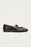 Alohas Bargo Leather Loafer Ballet Flat In Brown, Women's At Urban Outfitters