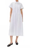 Alohas Bay Midi Shirtdress In White In White