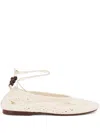 Alohas Beaded Lace-up Rosemary Ballet In Multi