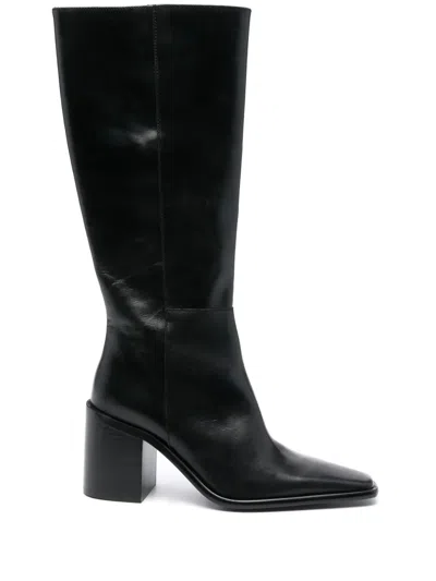 Alohas Berta 80mm Leather Boots In Schwarz