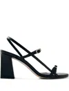 Alohas Block-heel Strappy Sandals In Black