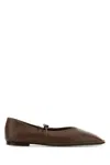 Alohas Brown Leather Sway Ballerinas In Brown