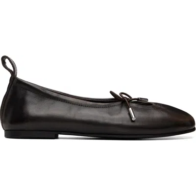 Alohas Brown Rosalind Vintage Effect Ballerina Flats In Animal Print