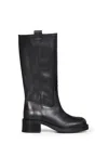 Alohas Brushed Leather Boot In Black