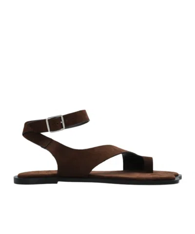 Alohas Buckle Flat Sandals In Multi
