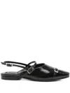 Alohas Buckle Slingback Flat Pumps