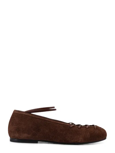 Alohas Bumi Suede Ballet Flats In Brown