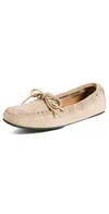 Alohas Calla Studs Loafer Moccasins Beige In Beige