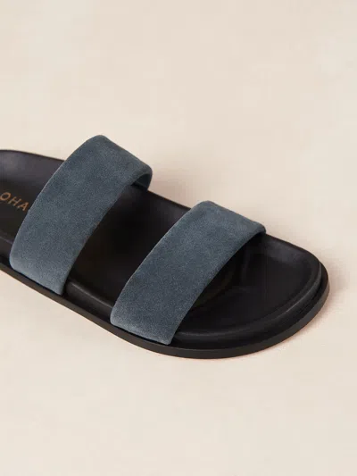 Alohas Calypso In Suede Blue Leather