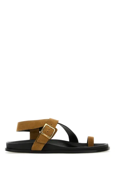 Alohas Siren Suede Leather Sandals By  In Brown