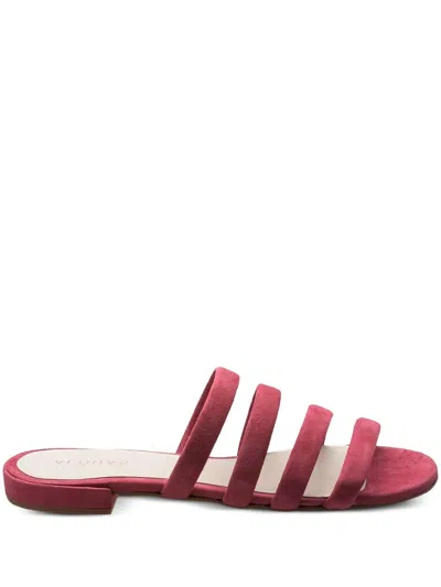 Alohas Cecile Multi-strap Suede Sandals In Pink