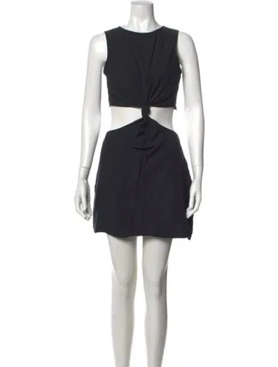 Pre-owned Alohas Crew Neck Mini Dress In Black