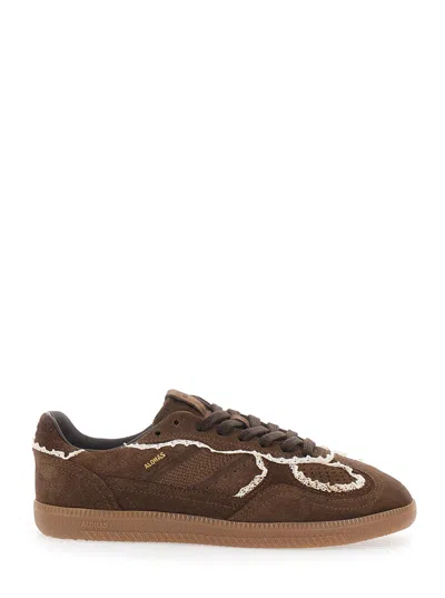 Alohas Crochet Leather Sneaker In Brown