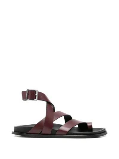 Alohas Crossover Toe-loop Sandals In Red