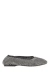 Alohas Mesh Upper Ballerinas With Shimmering Embellishments In Black Rhinestone Silver