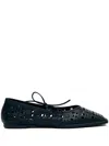 Alohas Sway Slit Ballet Flats In Nero