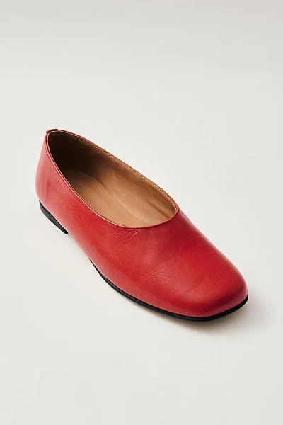 Alohas Edie Leather Ballet Flat In Red, Women's At Urban Outfitters