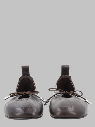 Alohas Elegant Leather Flats For Women In Brown