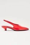 Alohas Eros Leather Slingback Kitten Heel In Red, Women's At Urban Outfitters