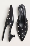 Alohas Eros Studded Slingback Kitten Heels In Black
