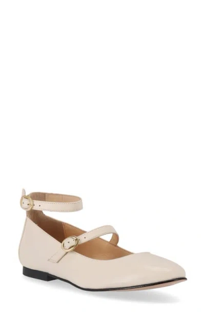 Alohas Evelyn Ankle Strap Mary Jane Flat In White