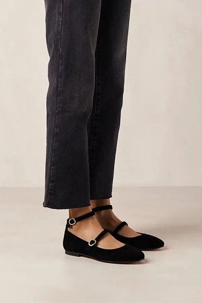 Alohas Evelyn Suede Mary Jane Shoe In Suede Black, Women's At Urban Outfitters