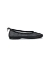 Alohas Gill Mesh Black Leather Ballet Flats
