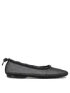 Alohas Gill Mesh Black Leather Ballet Flats