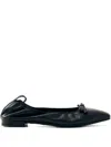 Alohas Freya Bow-detail Square-toe Ballet Flats