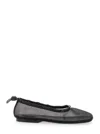 Alohas Gill Mesh Black Leather Ballet Flats