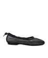 Alohas Gill Mesh Black Leather Ballet Flats In Black