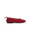 Alohas Gill Mesh Red Leather Ballet Flats In Red