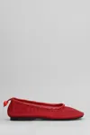 Alohas Gill Mesh Red Leather Ballet Flats In Red