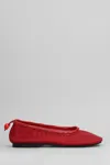 Alohas Gill Mesh Red Leather Ballet Flats In Red
