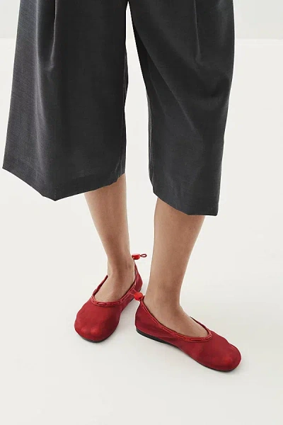 Alohas Gill Mesh Leather Ballet Flat In Red, Women's At Urban Outfitters In Red