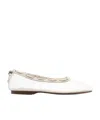 Alohas Gill Mesh Leather Ballet Flats In White