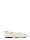 Alohas Gill Mesh Leather Ballet Flats In White