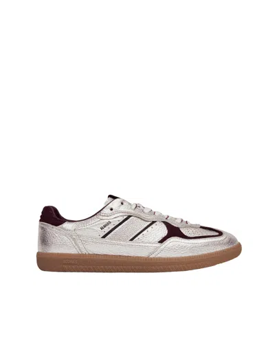 Alohas Grain Shimmer Leather Sneaker In Silver